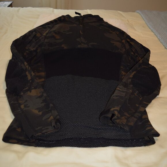 Tactical Frog Suit Other - Mens Grey and Green Camo Tactical Long Sleeve Henley L